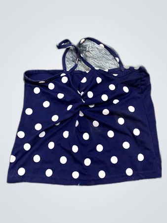 Navy Blue Polka Dot Top