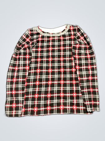 Red and Black Plaid Long Sleeve Shirt