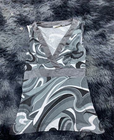 Mango Abstract Swirl Print Sleeveless Mini Dress