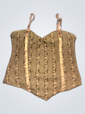 Brown Lace Corset Top