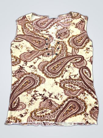 Paisley Patterned Sleeveless Top