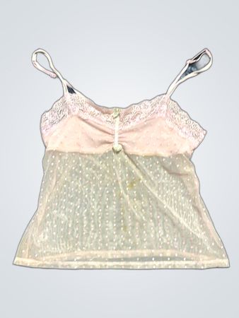 H&M Pink Lace Trim Cami Top