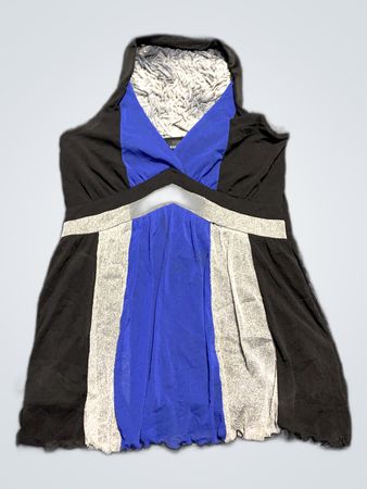 Black and Blue Halter Top
