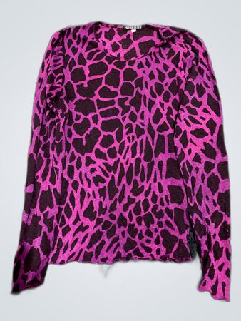 Duzzi Pink Animal Print Skirt