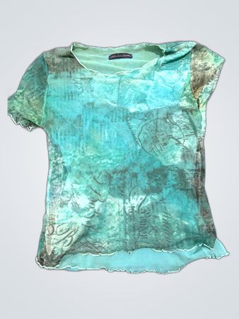 Caslo Collection Green Short Sleeve Top