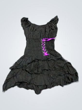 Black Ruffled Dress