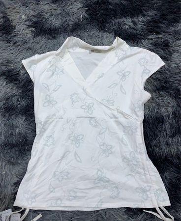 White Floral Blouse