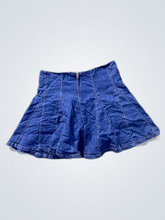 Blue Denim Mini Skirt