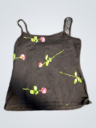 Black Floral Camisole