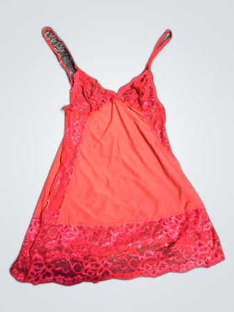 Red Lace Trim Chemise