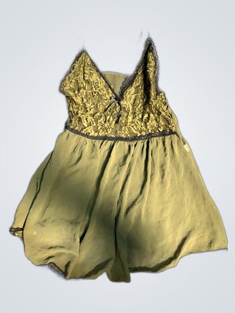 Green Lace Trim Romper