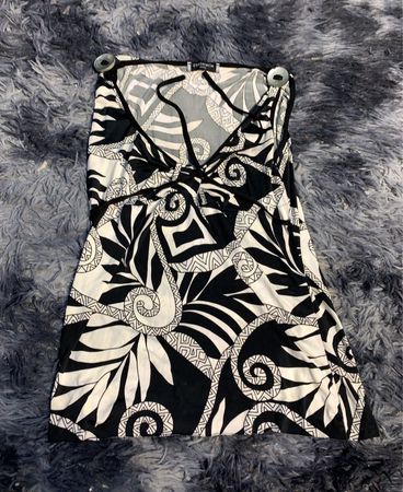 Black and White Floral Dress