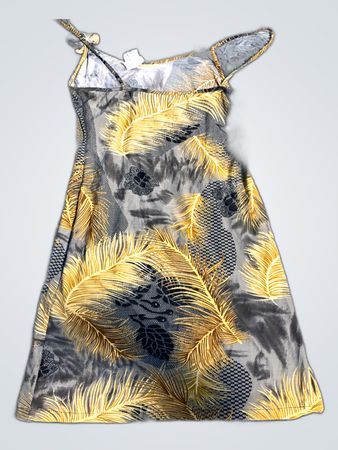 Sleeveless Palm Leaf Dress