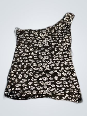 Leopard Print One-Shoulder Top
