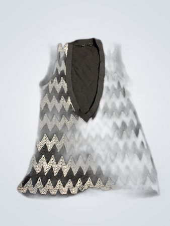 Black and White Zig Zag Vest
