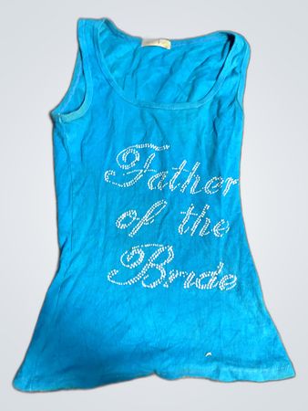 Blue Father of the Bride Tank Top