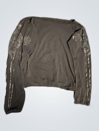 Black Graphic Long Sleeve Shirt