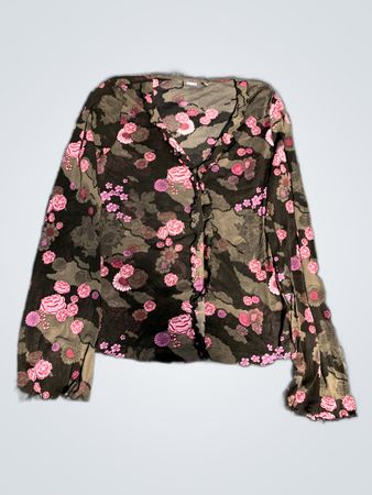 Blouse with Floral Pattern