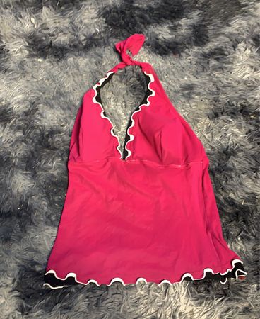 Pink Halter Neck Swimsuit Top