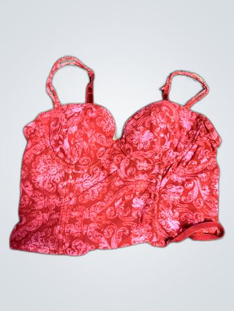 Red Lace Corset Top