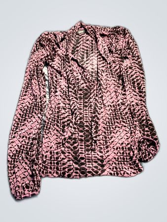Pink Animal Print Long Sleeve Shirt