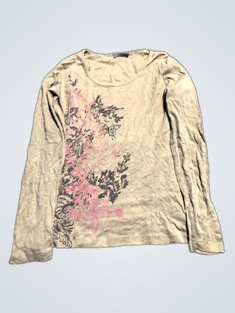 Long Sleeve Blouse with Floral Design
