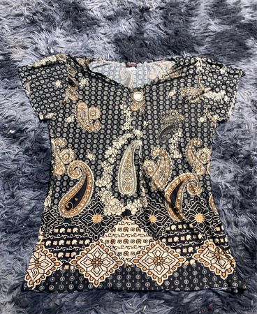 Black and Gold Paisley Blouse