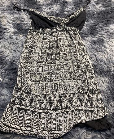 Black and White Patterned Dress