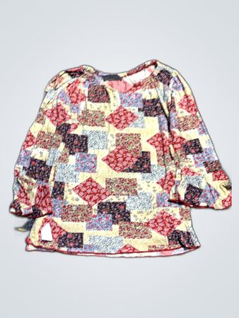 Long-Sleeve Patchwork Shirt