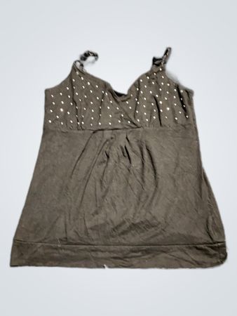 Gray Polka Dot Tank Top