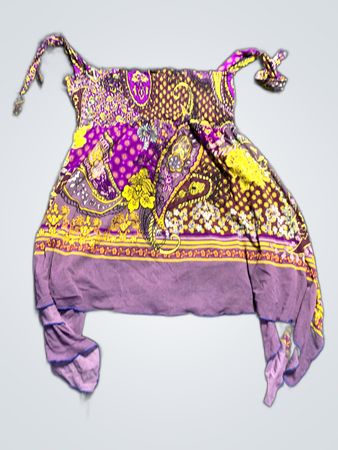 Purple and Yellow Paisley Dress