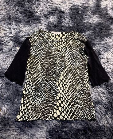 Black and White Snakeskin Pattern Top
