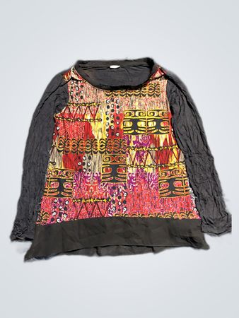 Blouse with Colorful Pattern
