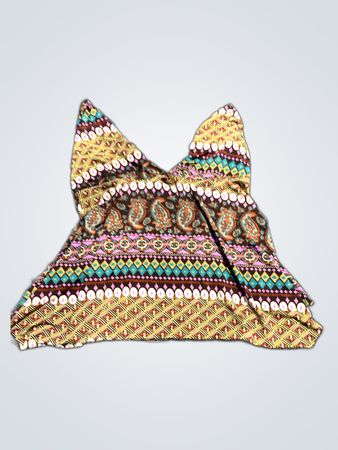 Women's Boho Floral Crochet Trim Peplum Top