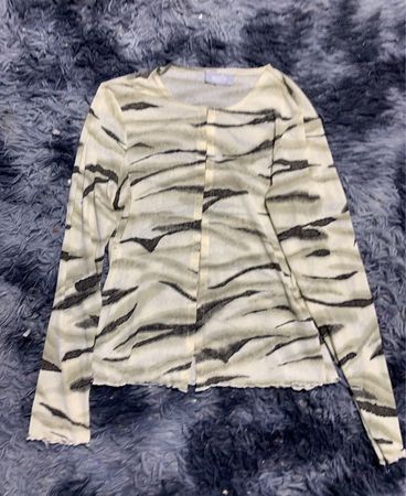 Wella Zebra Print Long Sleeve Top