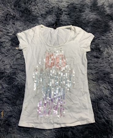 White Sequined T-Shirt