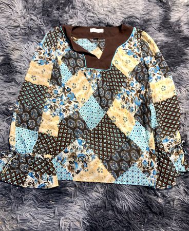 Long Sleeve Patchwork Top