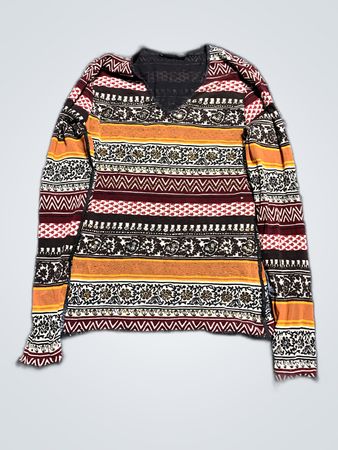Multicolored Patterned Sweater