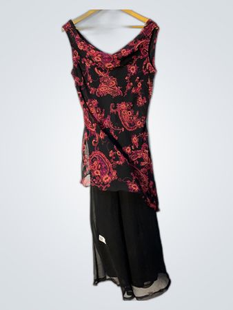 Black and Red Floral Dress
