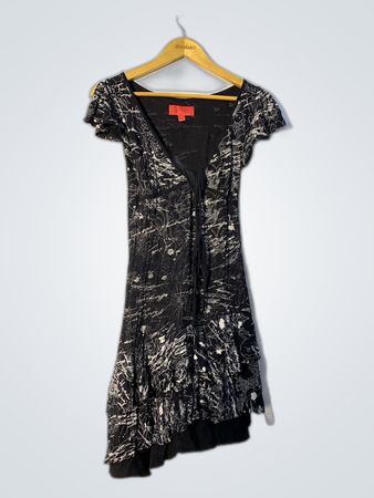 Black and White Floral Dress