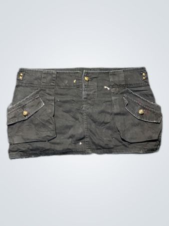 Black Denim Skirt