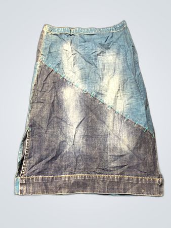 Denim Patchwork Skirt