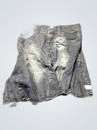 Gray Denim Shorts