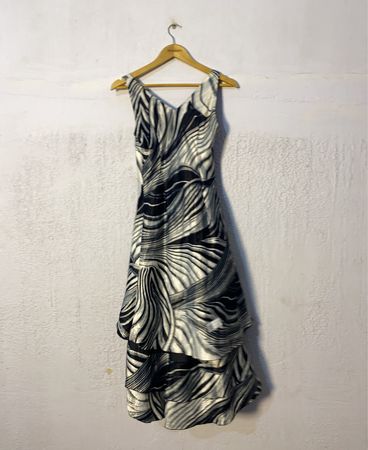 Black and White Patterned Dress