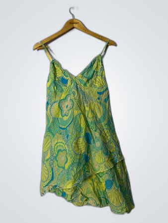 Green and Blue Paisley Dress