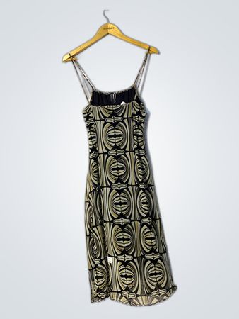 Black and White Patterned Dress