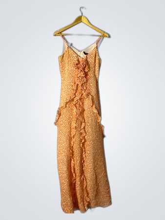 Orange Ruffled Dress