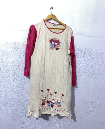 Long Sleeve Dress with Cartoon Characters