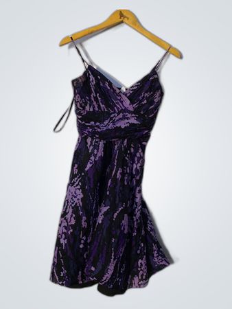 Purple Floral Mini Dress