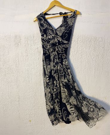 Black and White Floral Dress